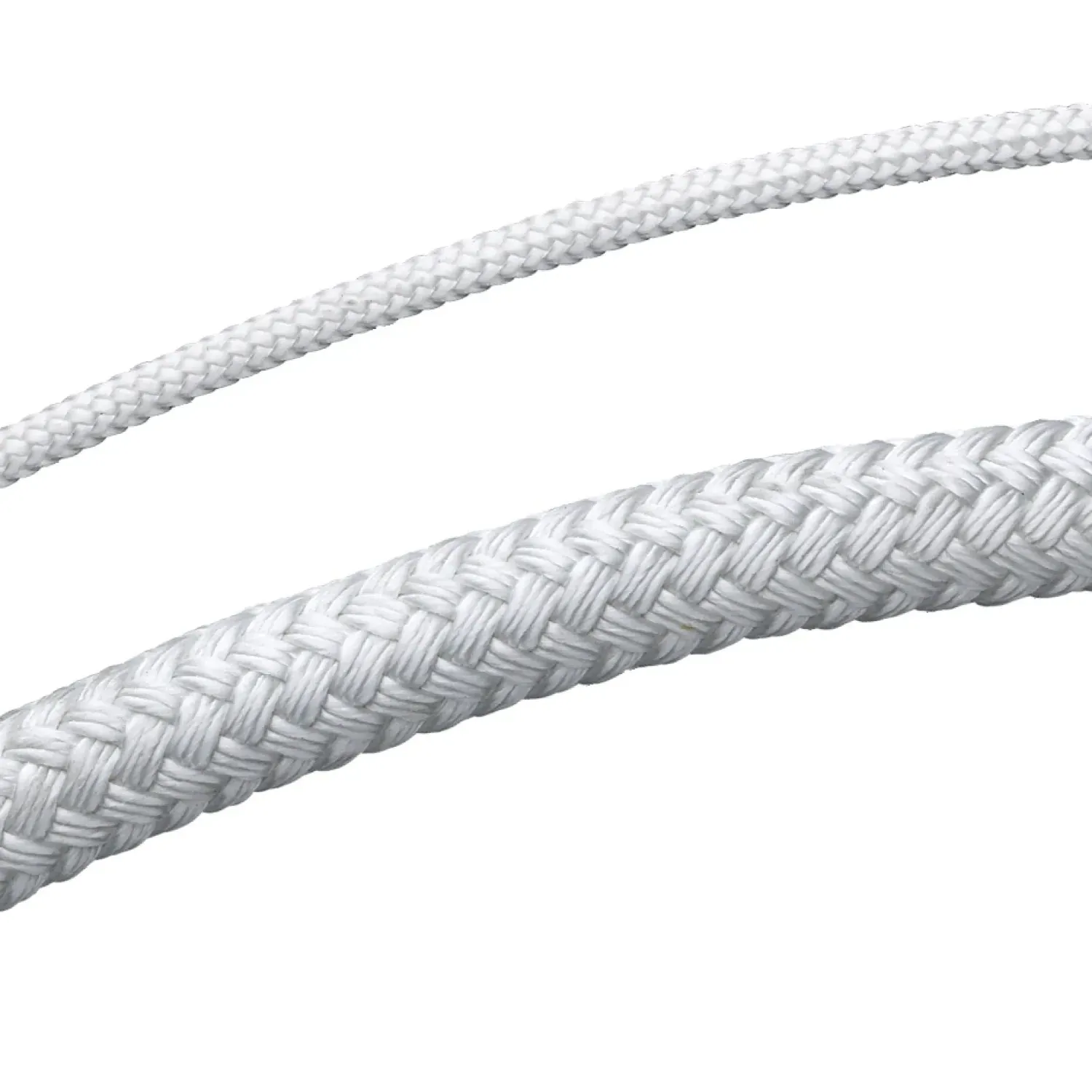 Polyester rope braided, white