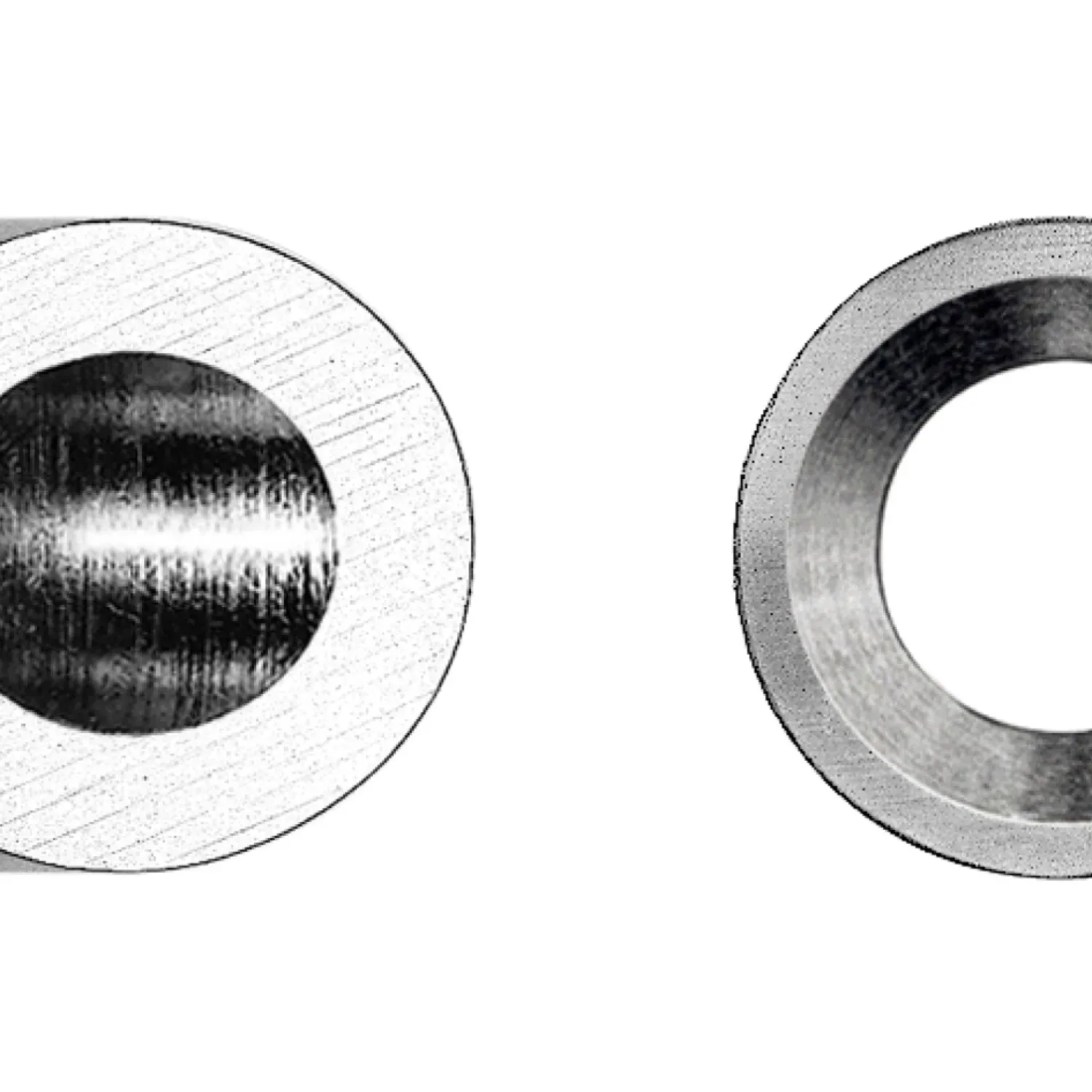 Post fitting flat shape for end-stop countersunk head 90° with internal thread