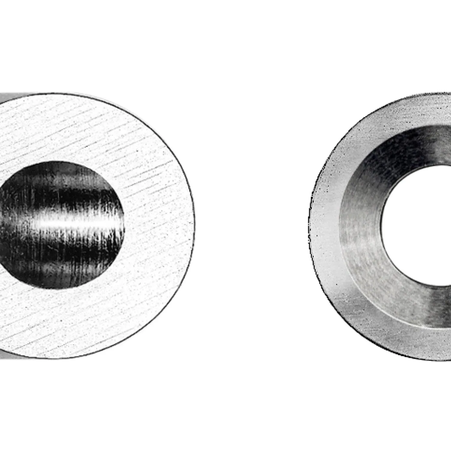 Post fitting flat shape for end-stop with countersunk head 90°