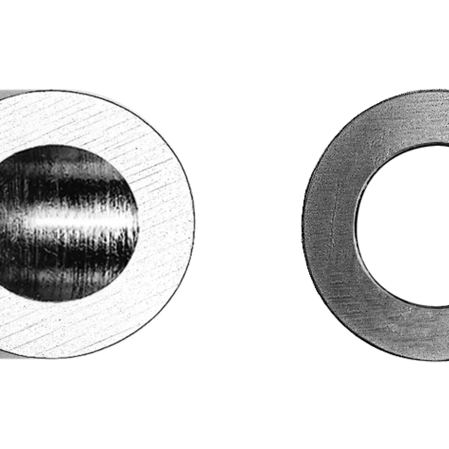 Post fitting flat shape for end-stop with radius head Univiss