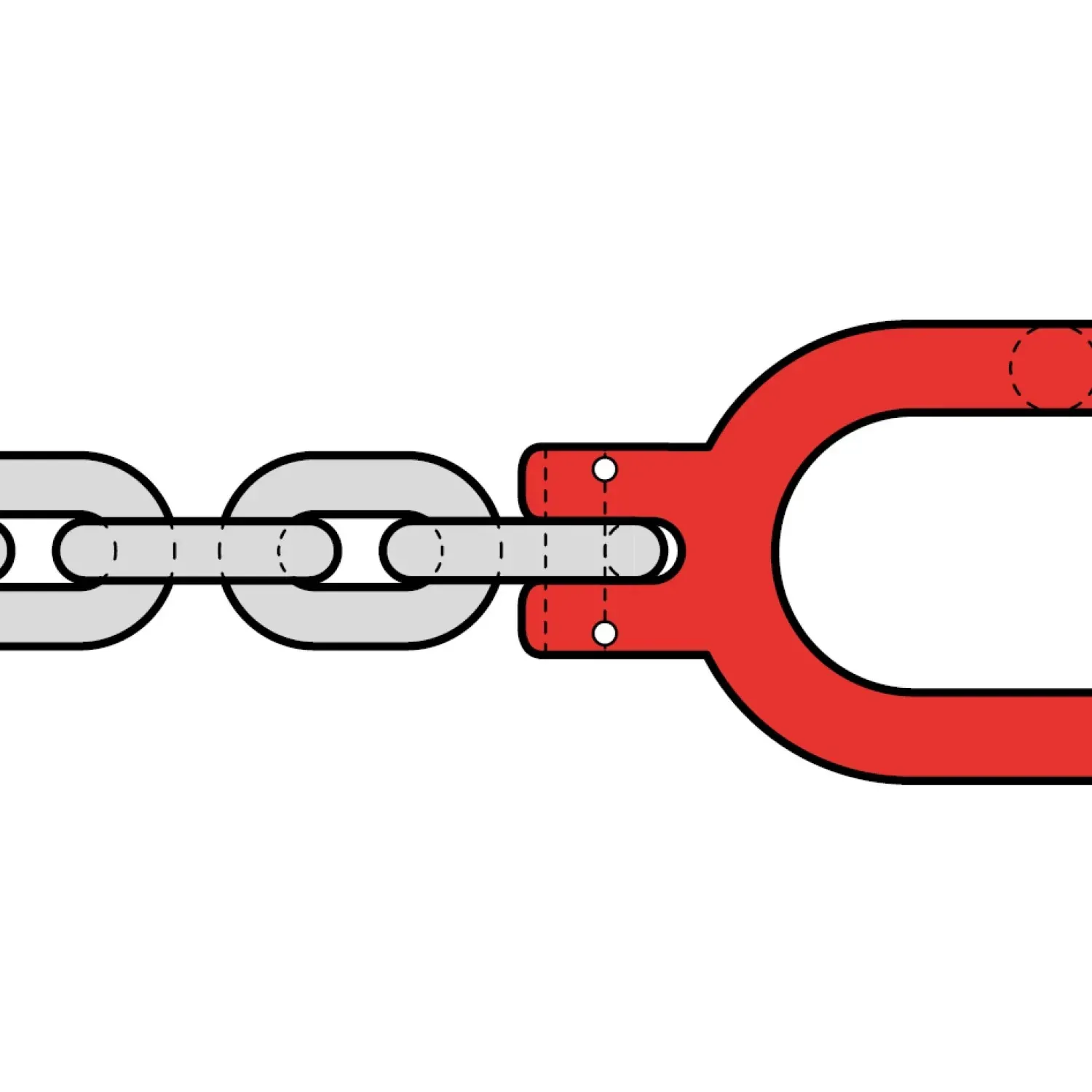 Reevable link with clevis class 8