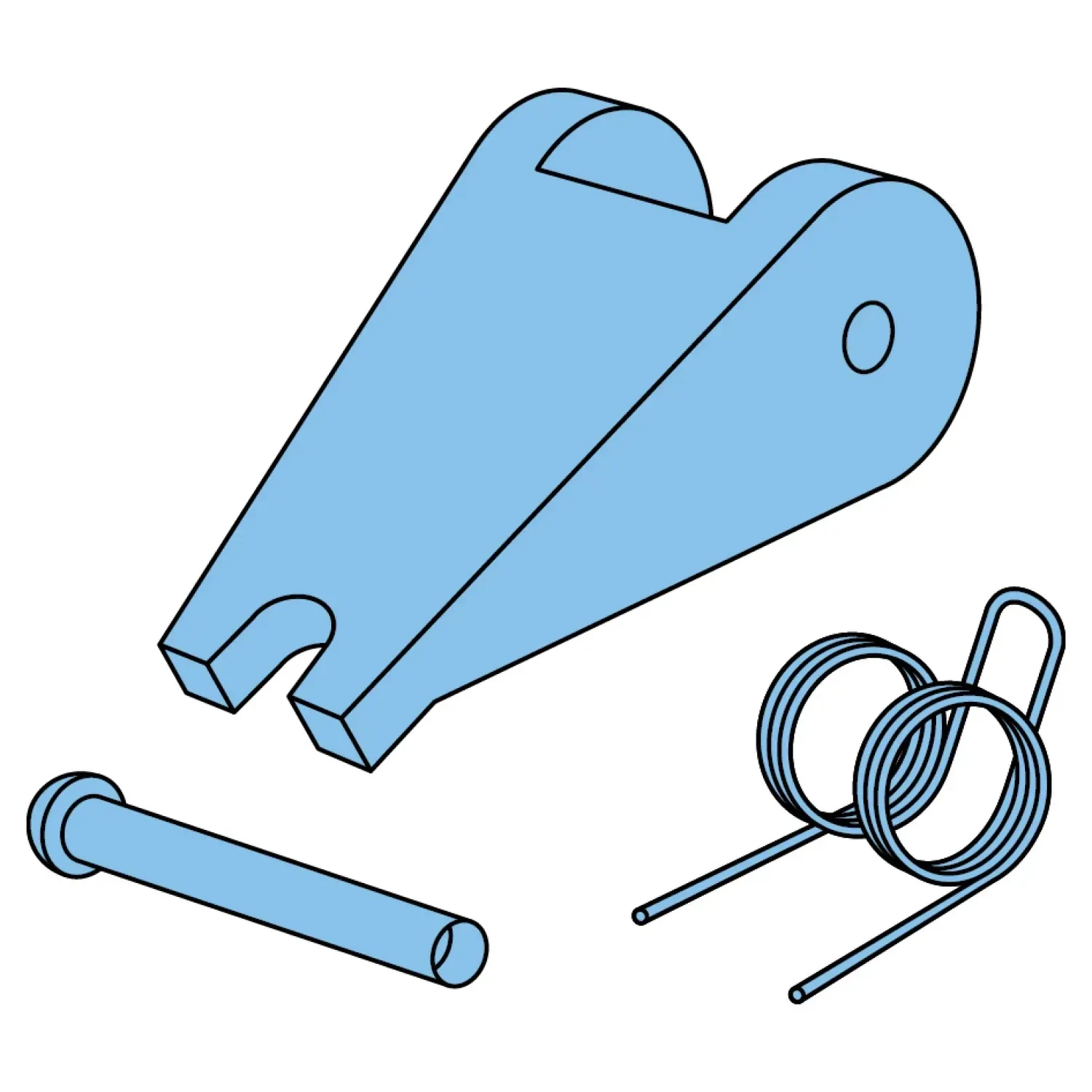 Replacement safety latch kit for hook type GHS