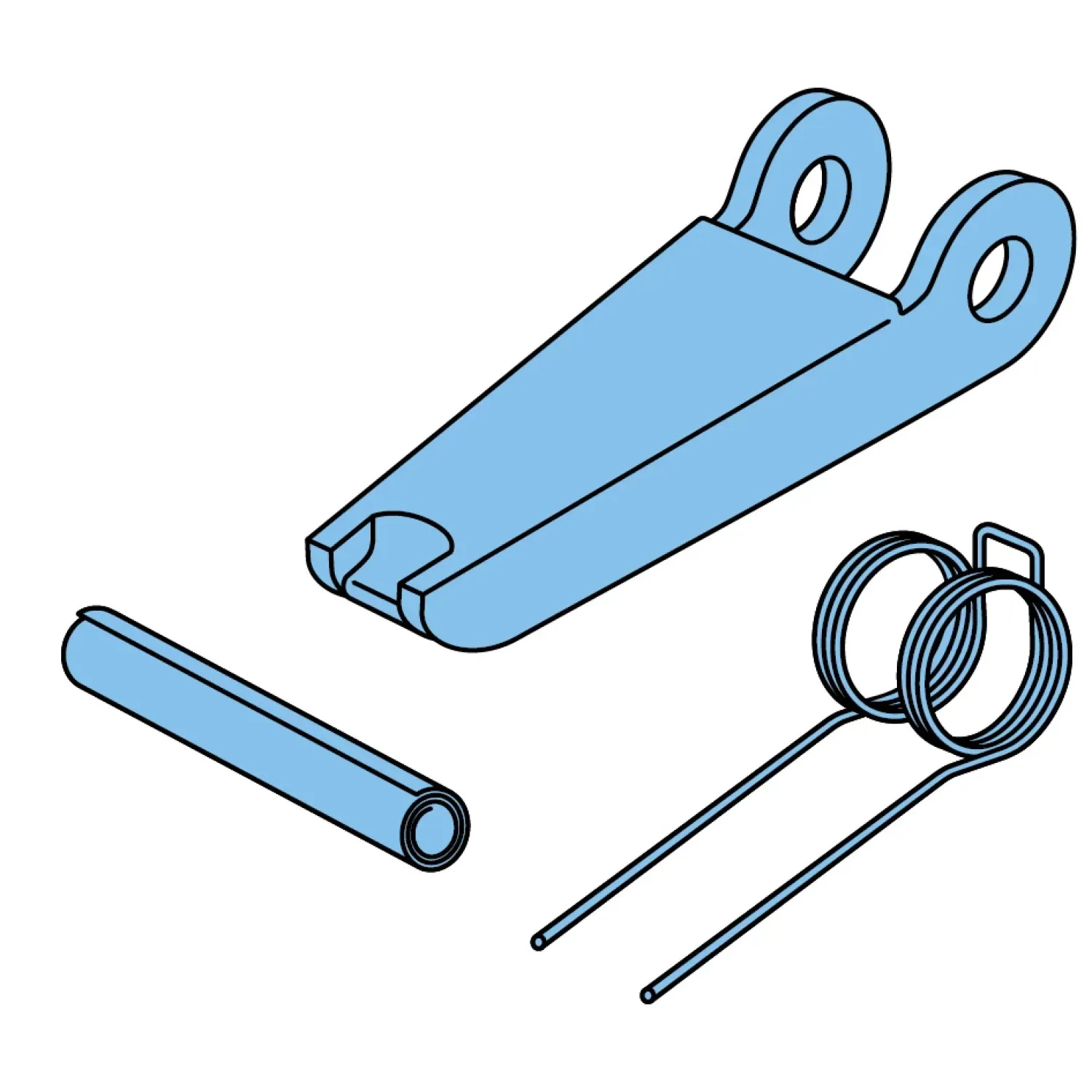 Replacement safety latch kit type A for eye slip hook