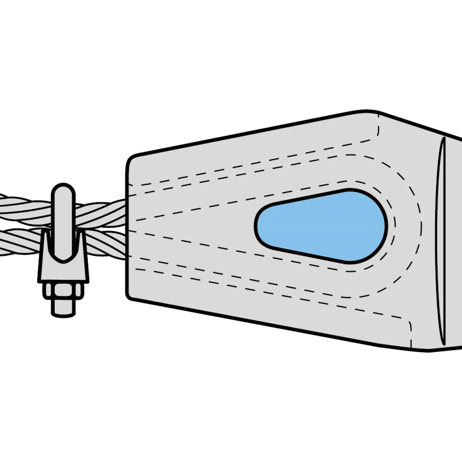 Replacement wedge for rope socket