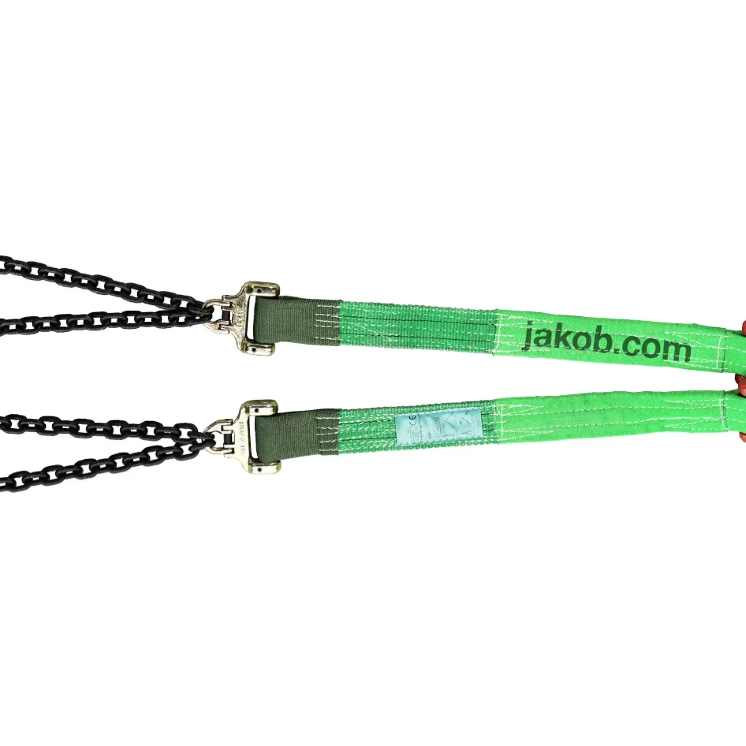 Reversible system web sling assembly Two-/four-leg with safety hook and clevis hook