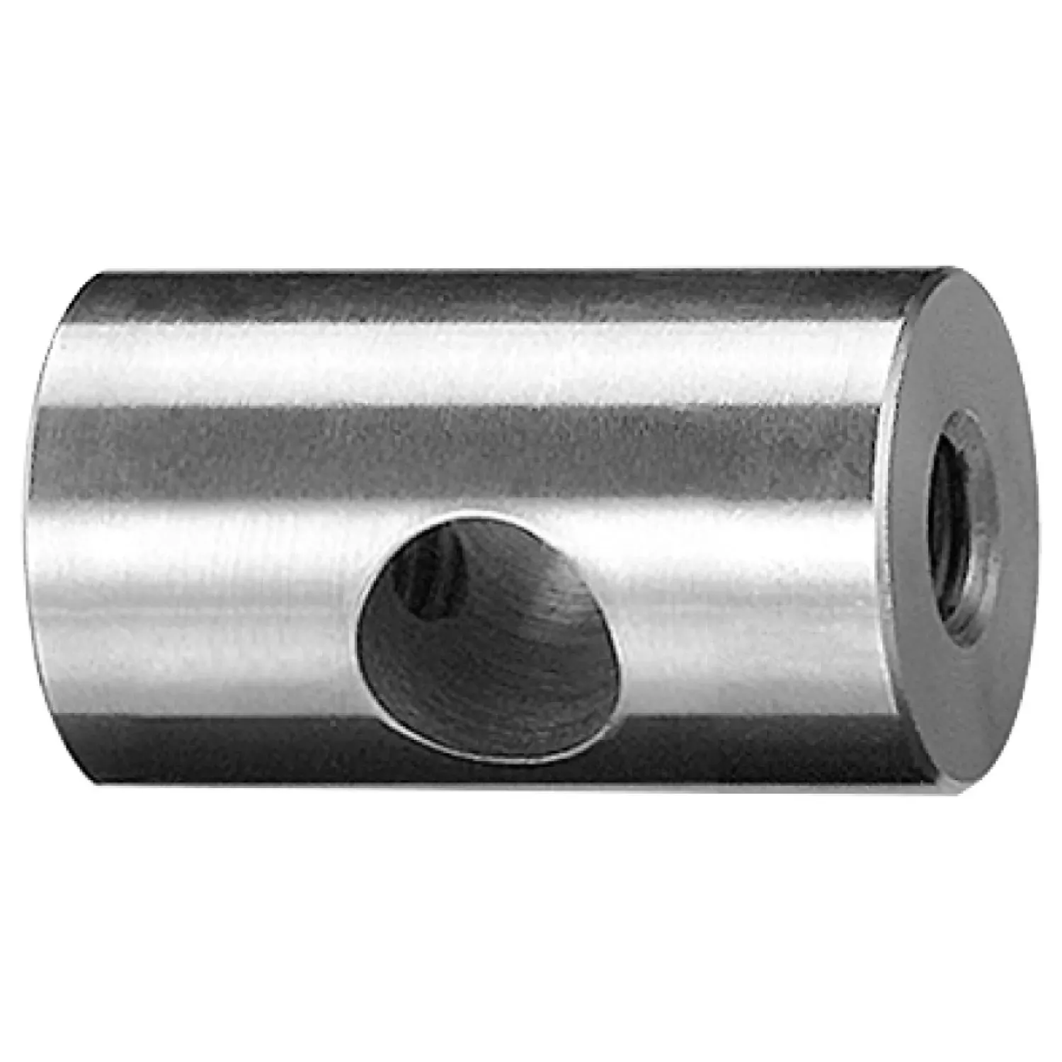 Rod-rope connector with two internal threads