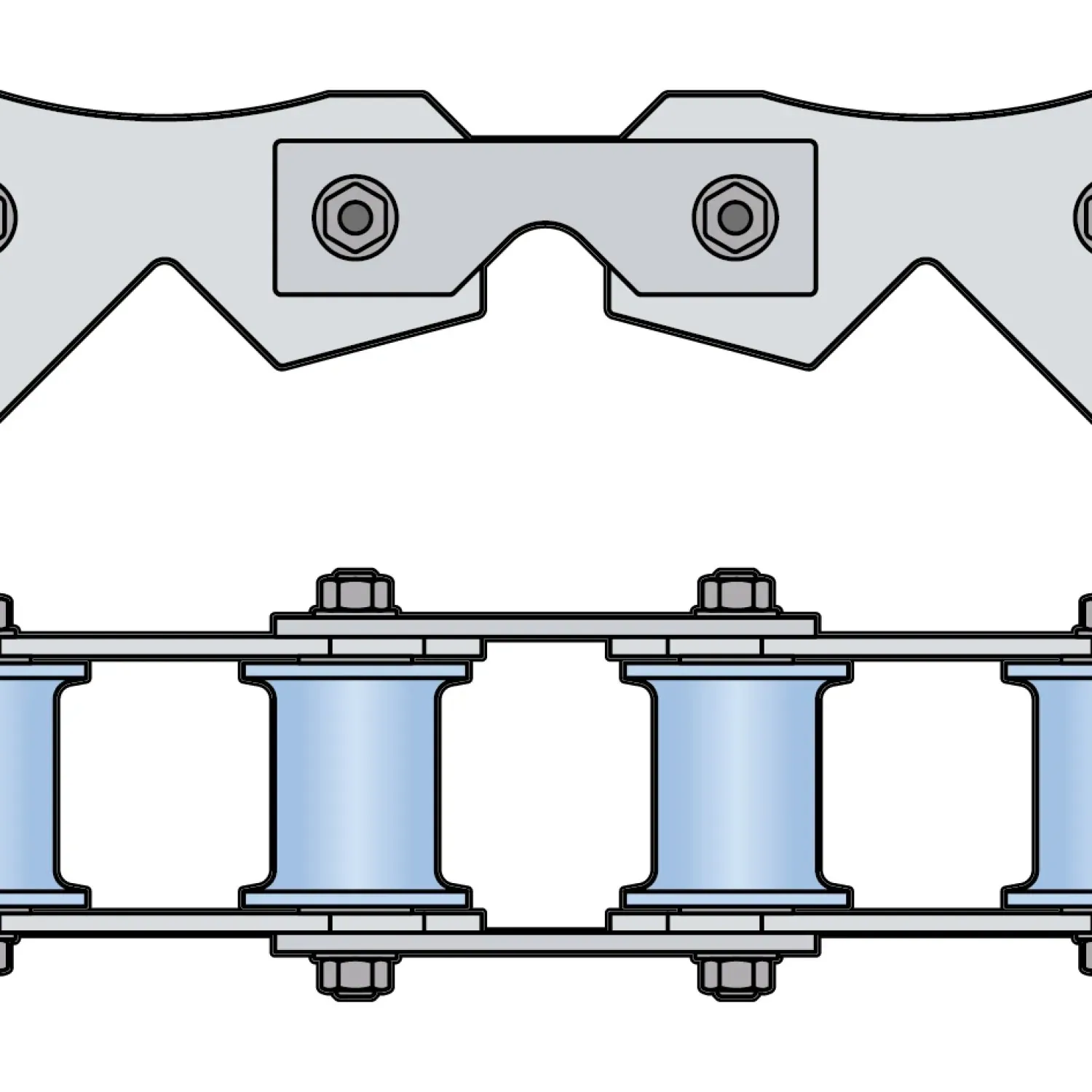 Rope deflection roller double
