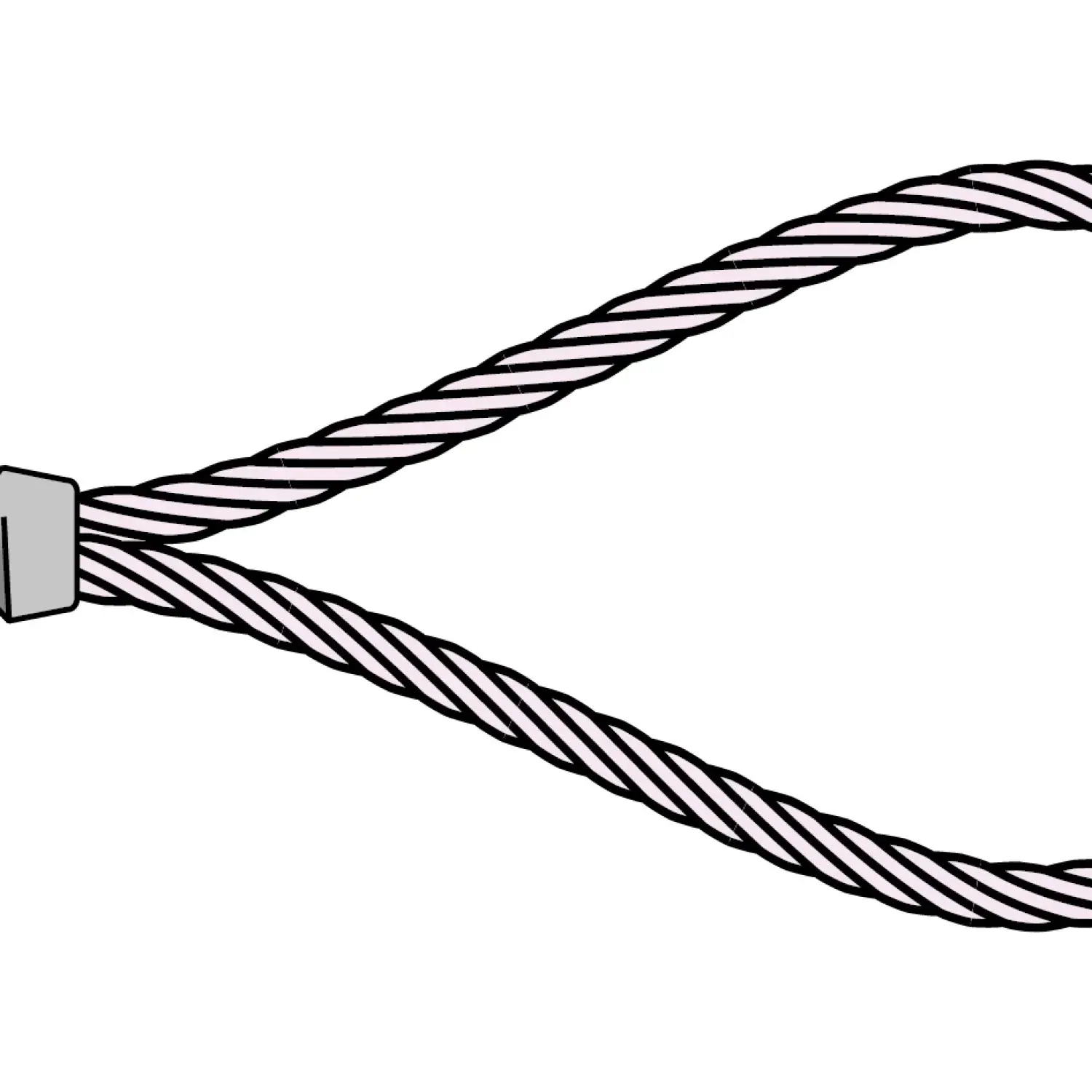 Rope eye with metric male thread