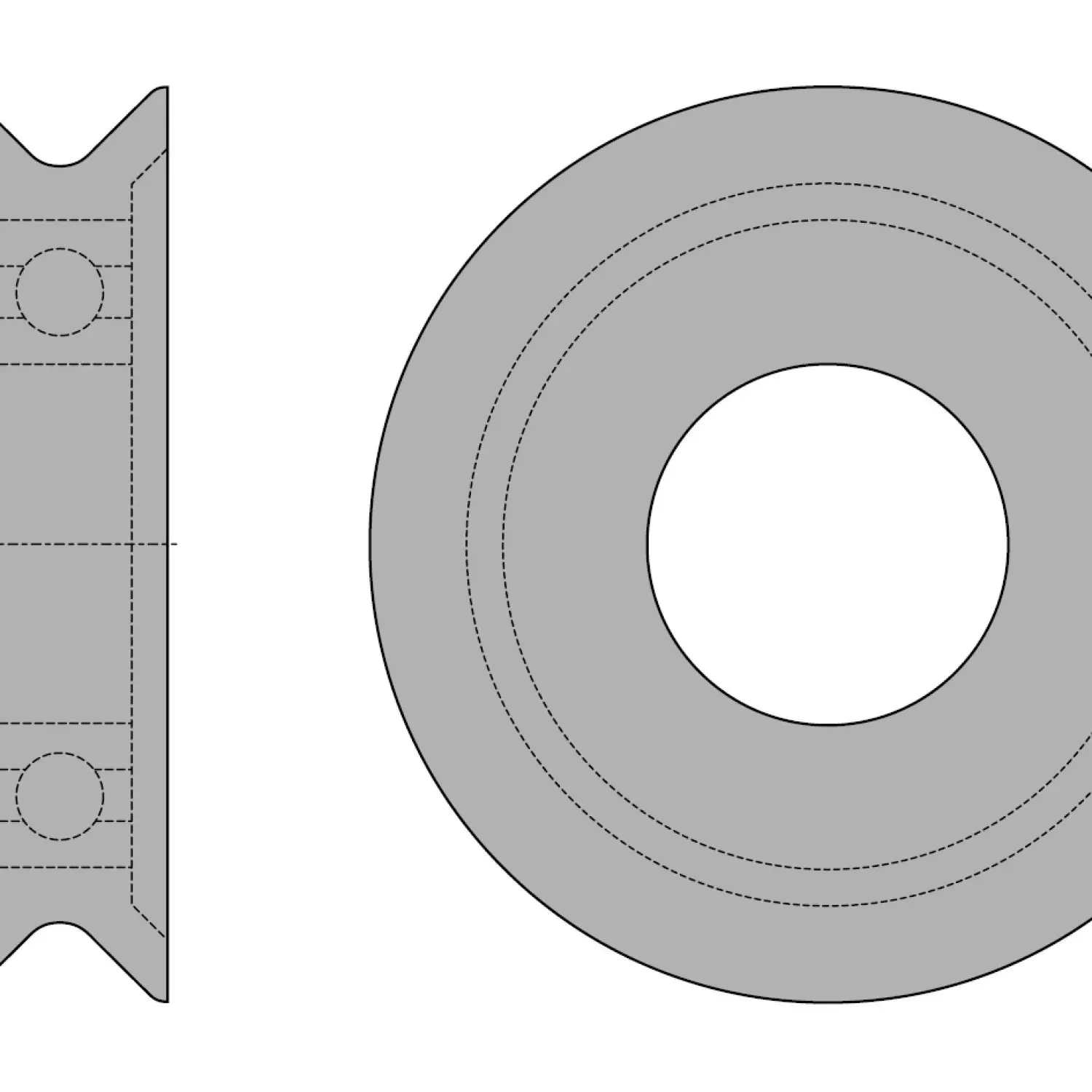 Rope pulley with ball bearing Ø 105 mm for rope Ø 11.2