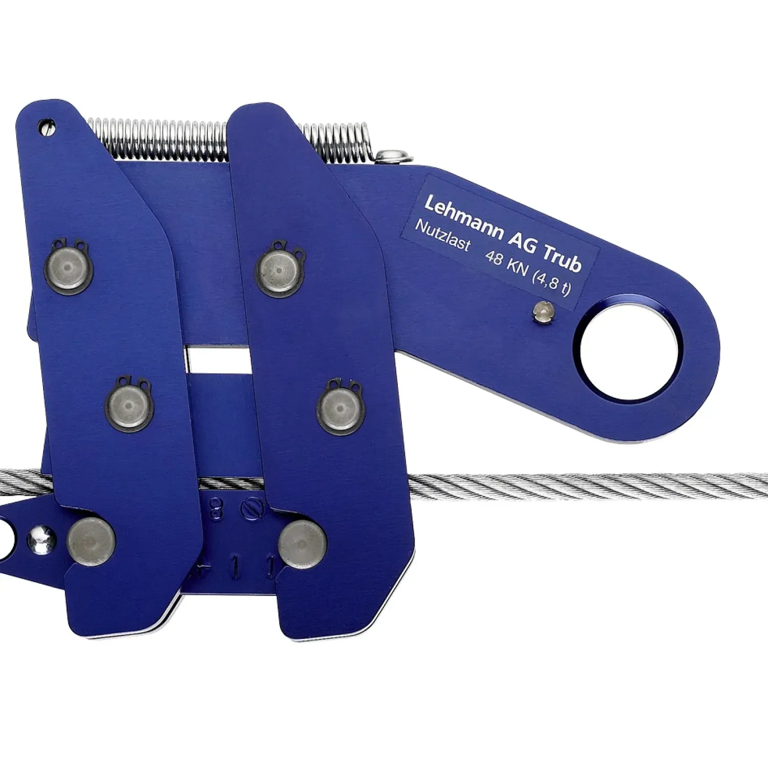 Rope-tensioning clamp type LT