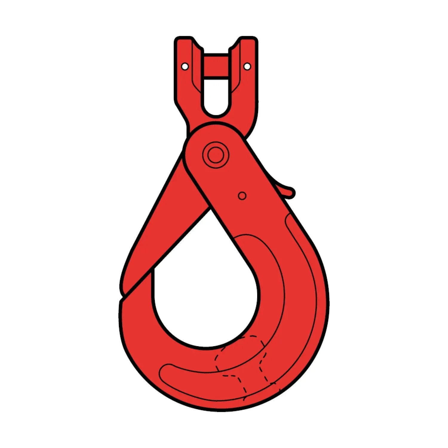 Safety hook with clevis class 8
