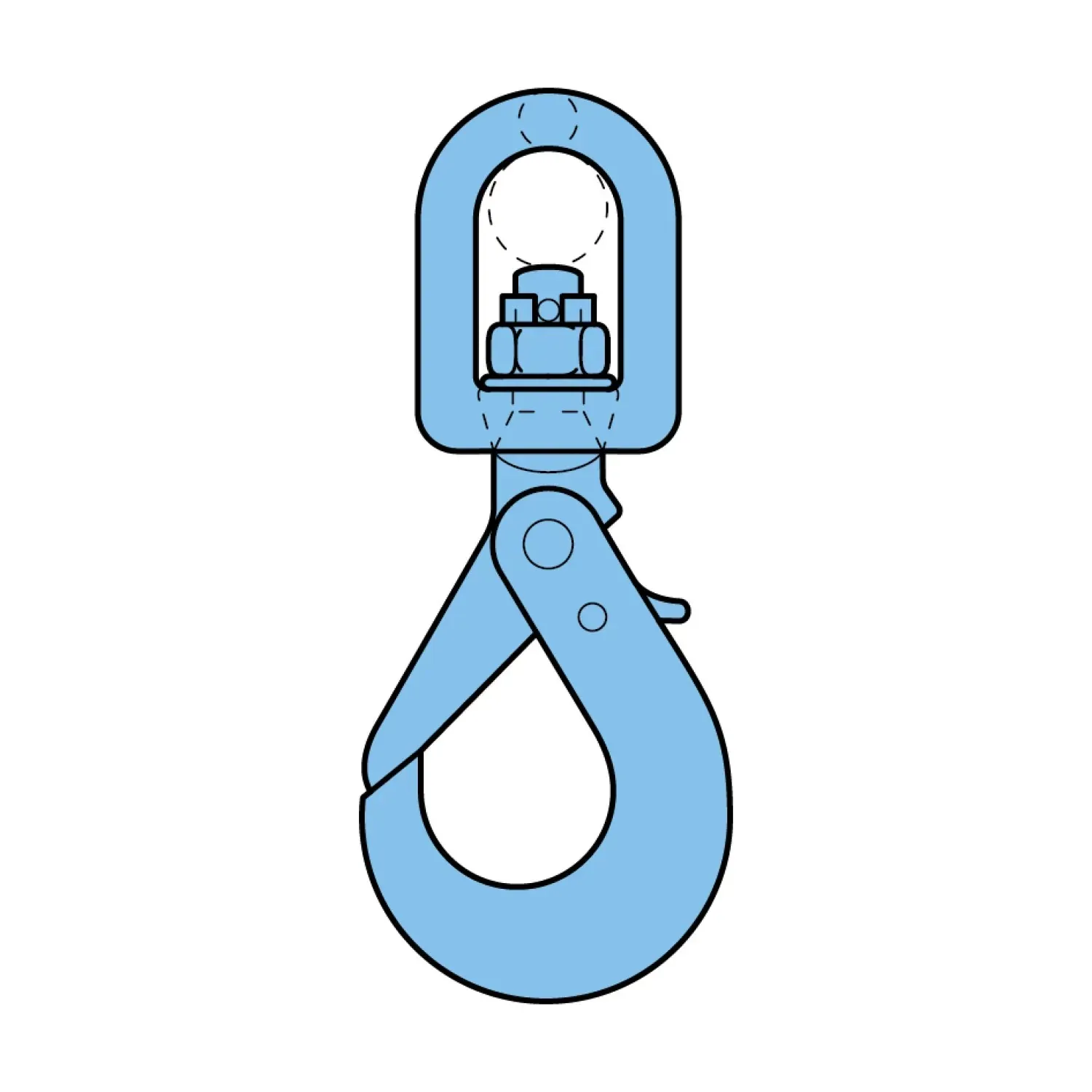 Safety hook with swivel