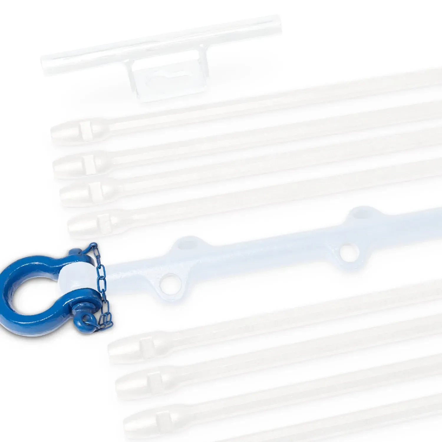 Shackle for field anchor for field anchor