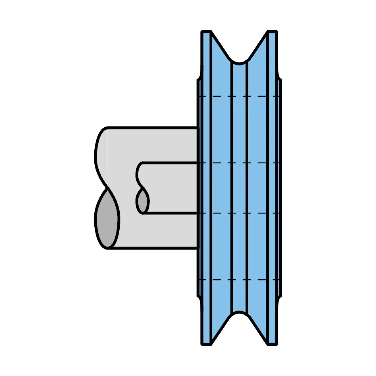 Sheave for rope up to ø 11 mm