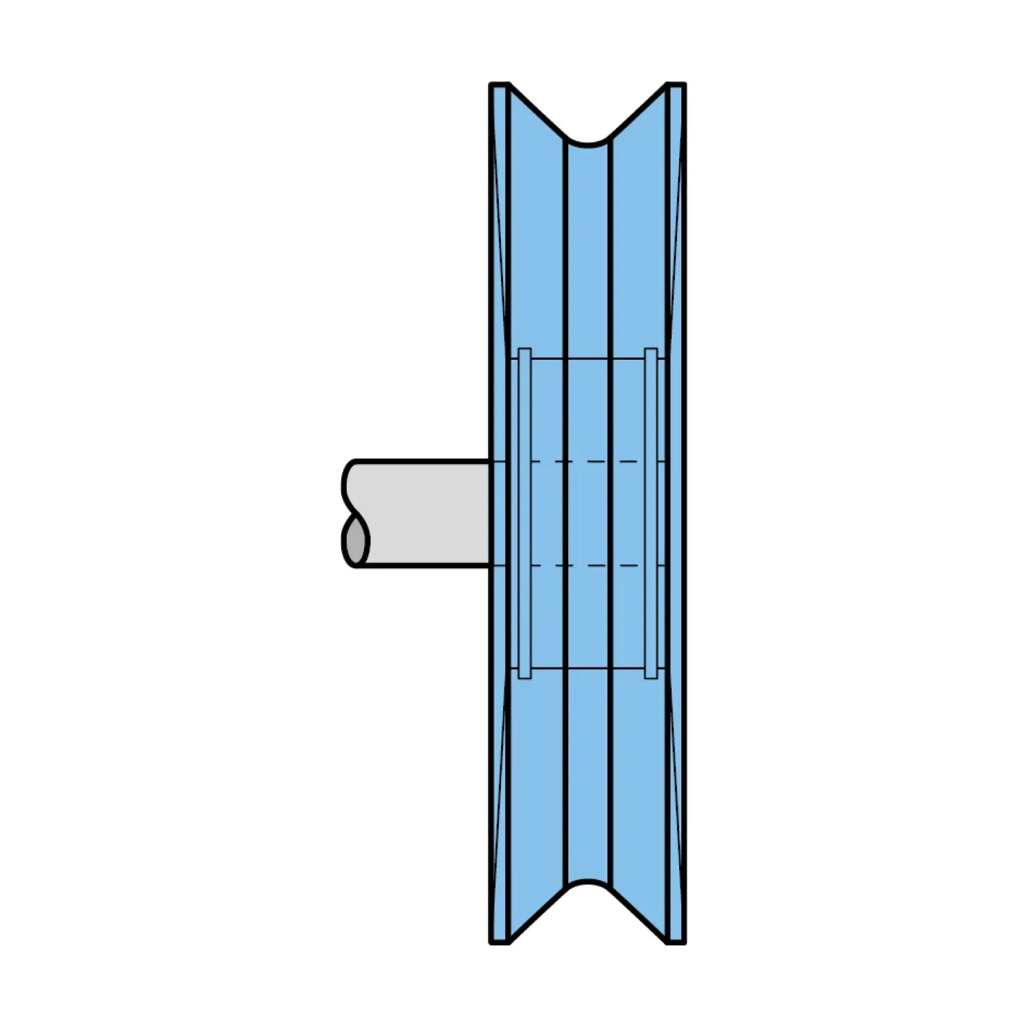 Sheave for rope up to ø 14 mm