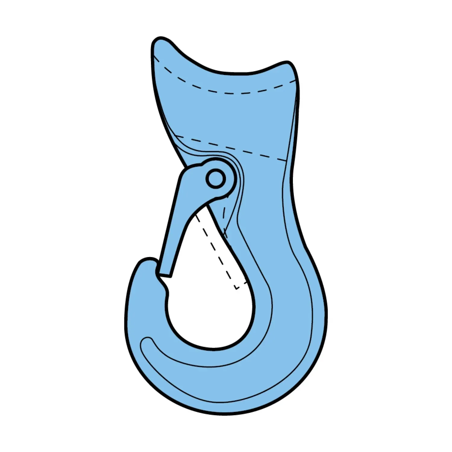 Sliding choker hook with safety latch