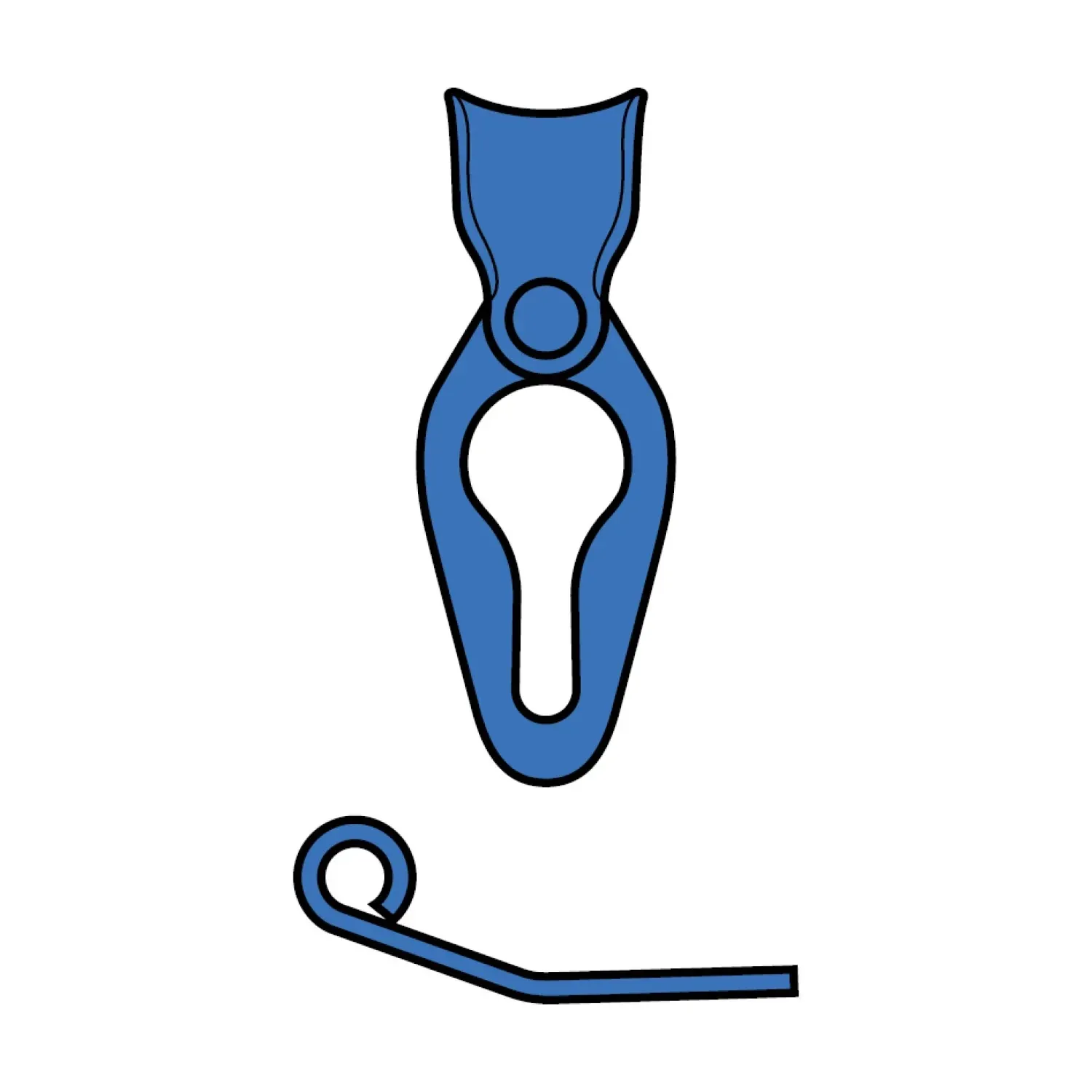 Slip-trough pin