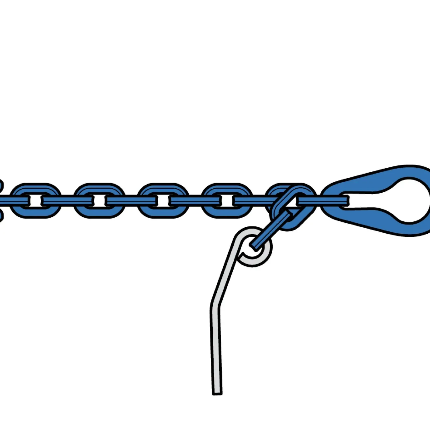 Square-link pulling chain