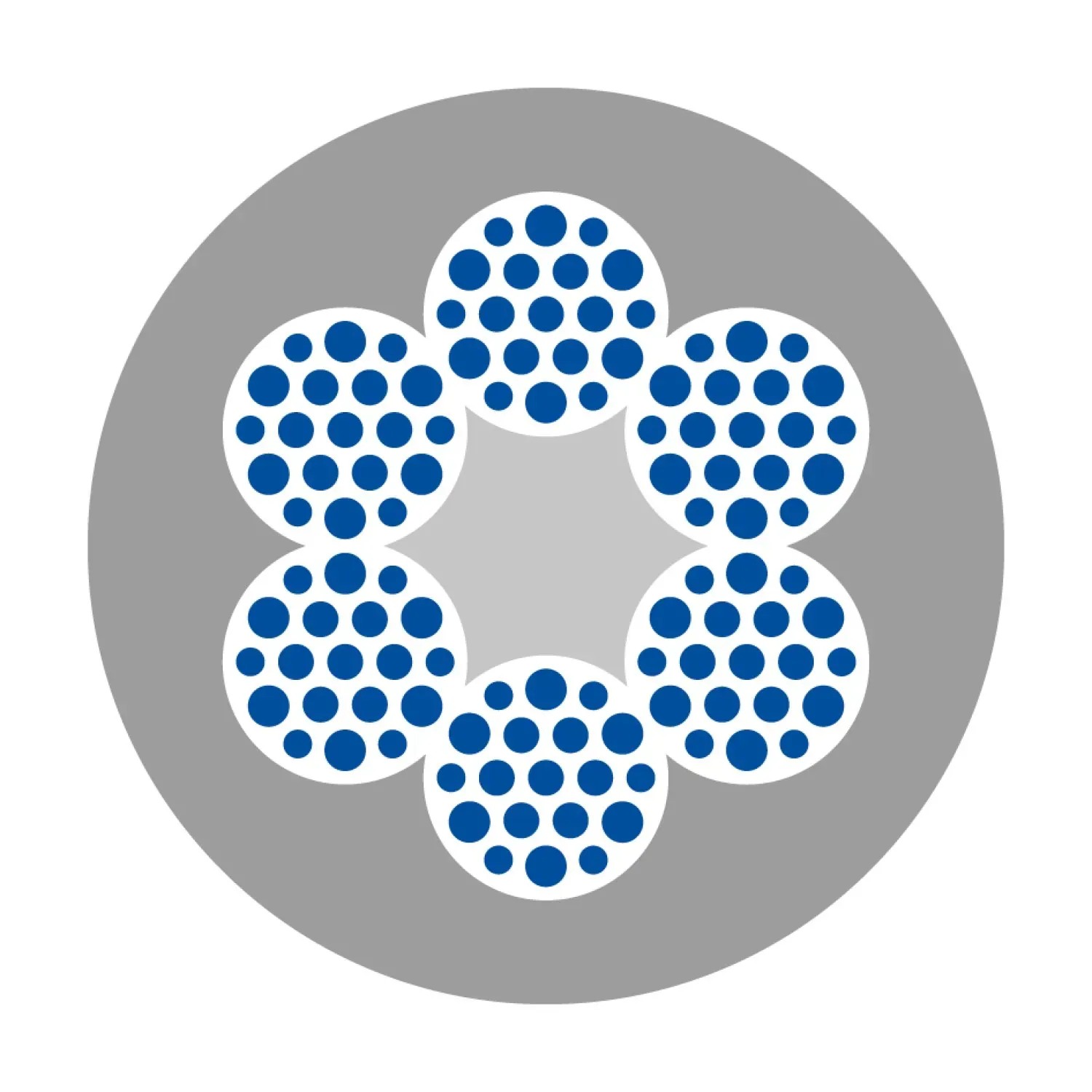Standard round strand rope With plastic coating Fixed length