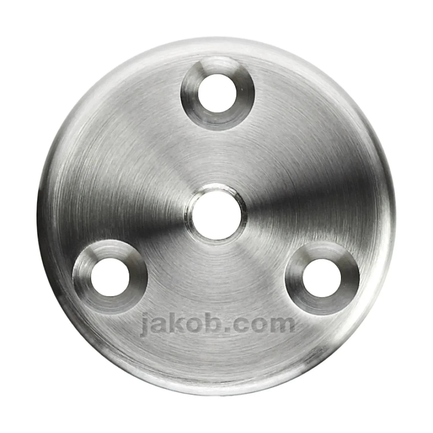 Support disk with 3 countersunk holes and internal thread right-hand