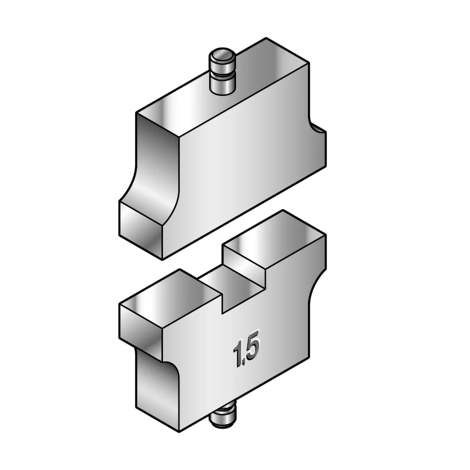 Tool inserts for battery-powered swaging tool EK 354 ML for Webnet eyelets