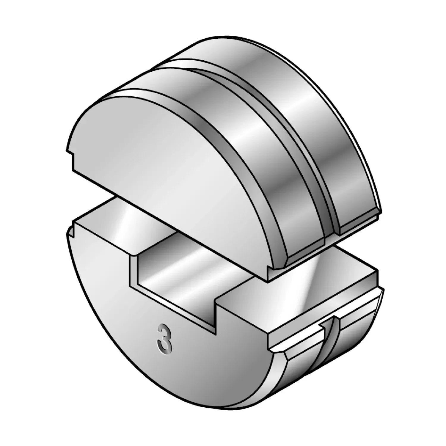 Tool inserts for battery-powered swaging tool EKM 6022 CL for Webnet eyelets