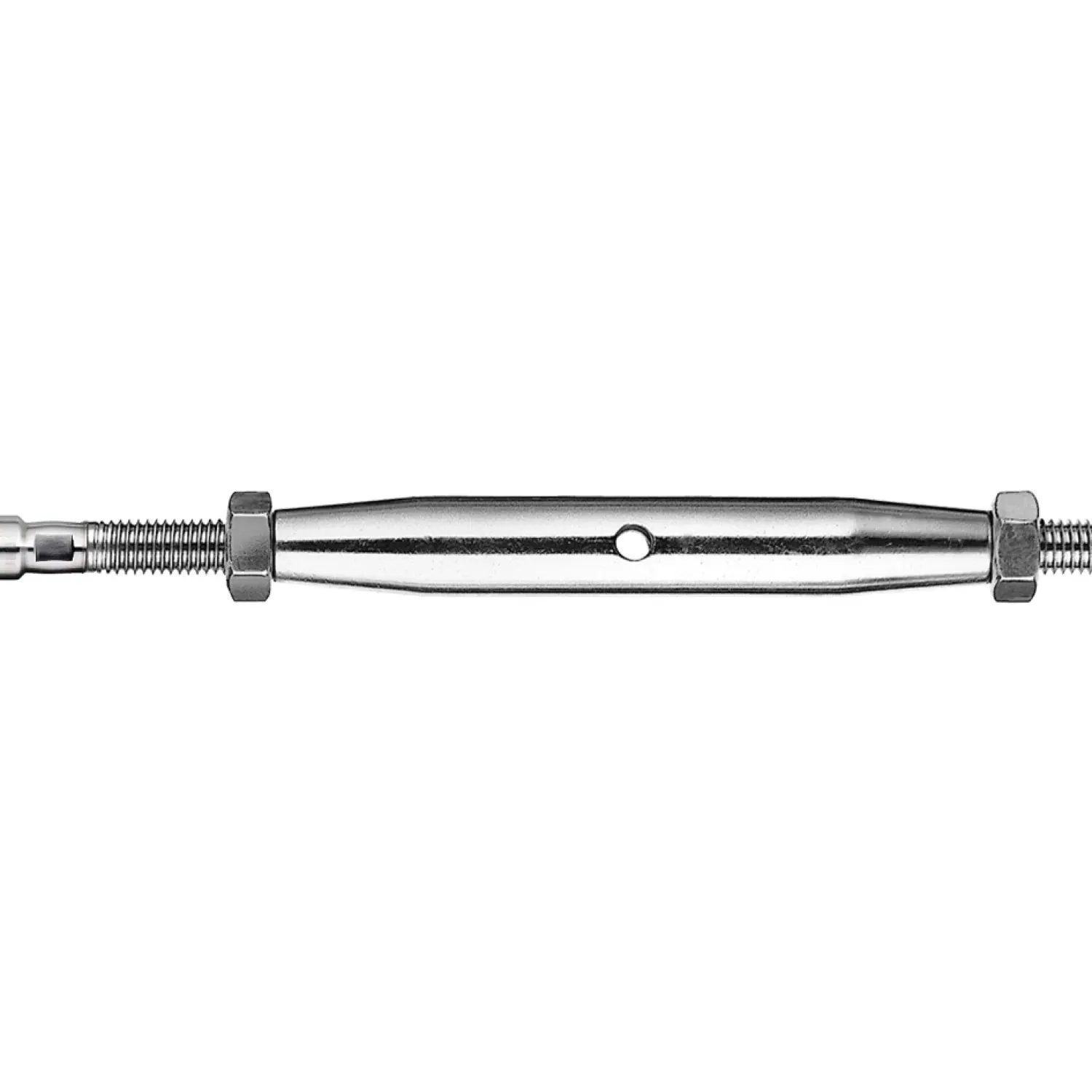 Turnbuckle with clevis Classic round swaged for open spiral strand Ø 8 - 10 mm