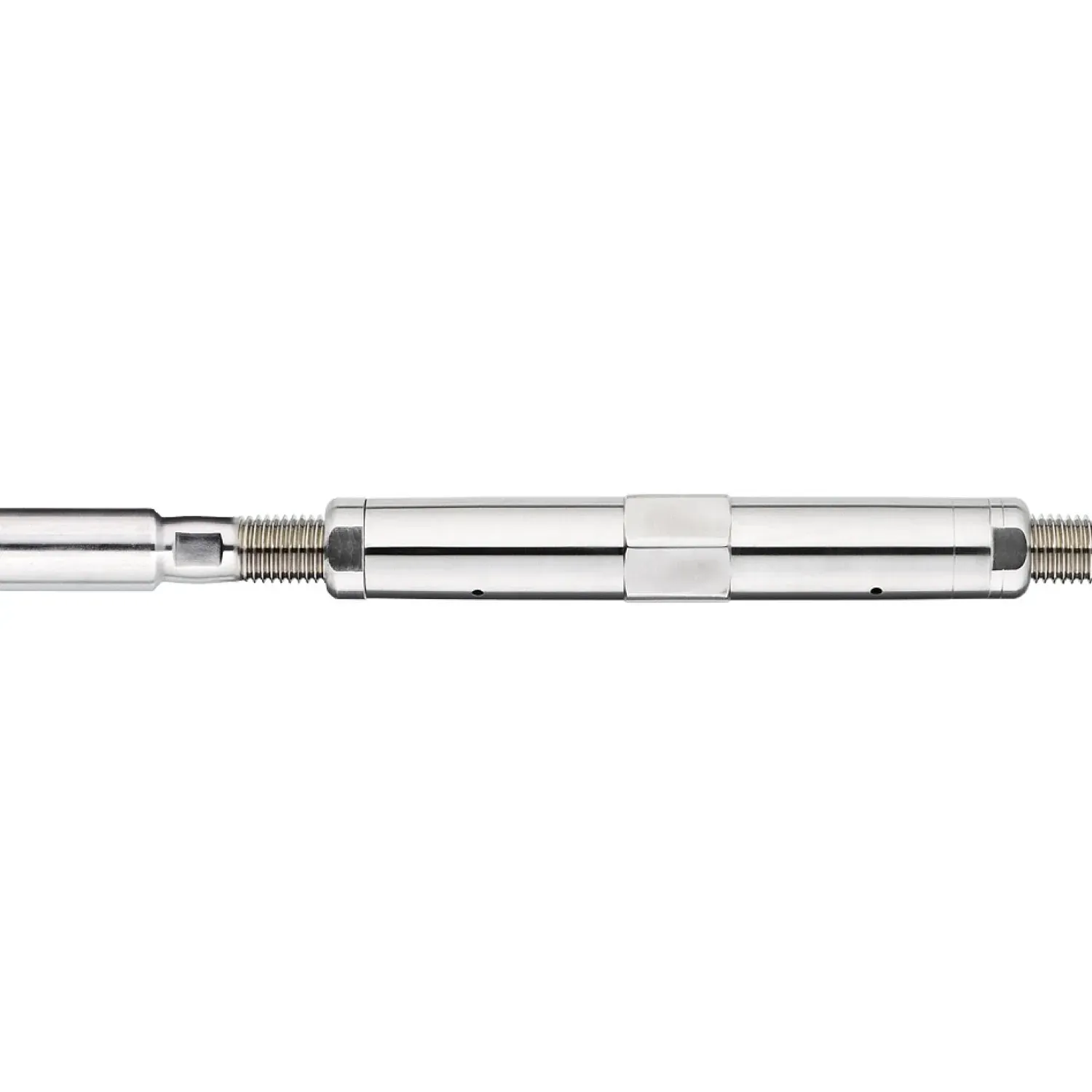 Turnbuckle with clevis round swaged for open spiral strand Ø 16 mm