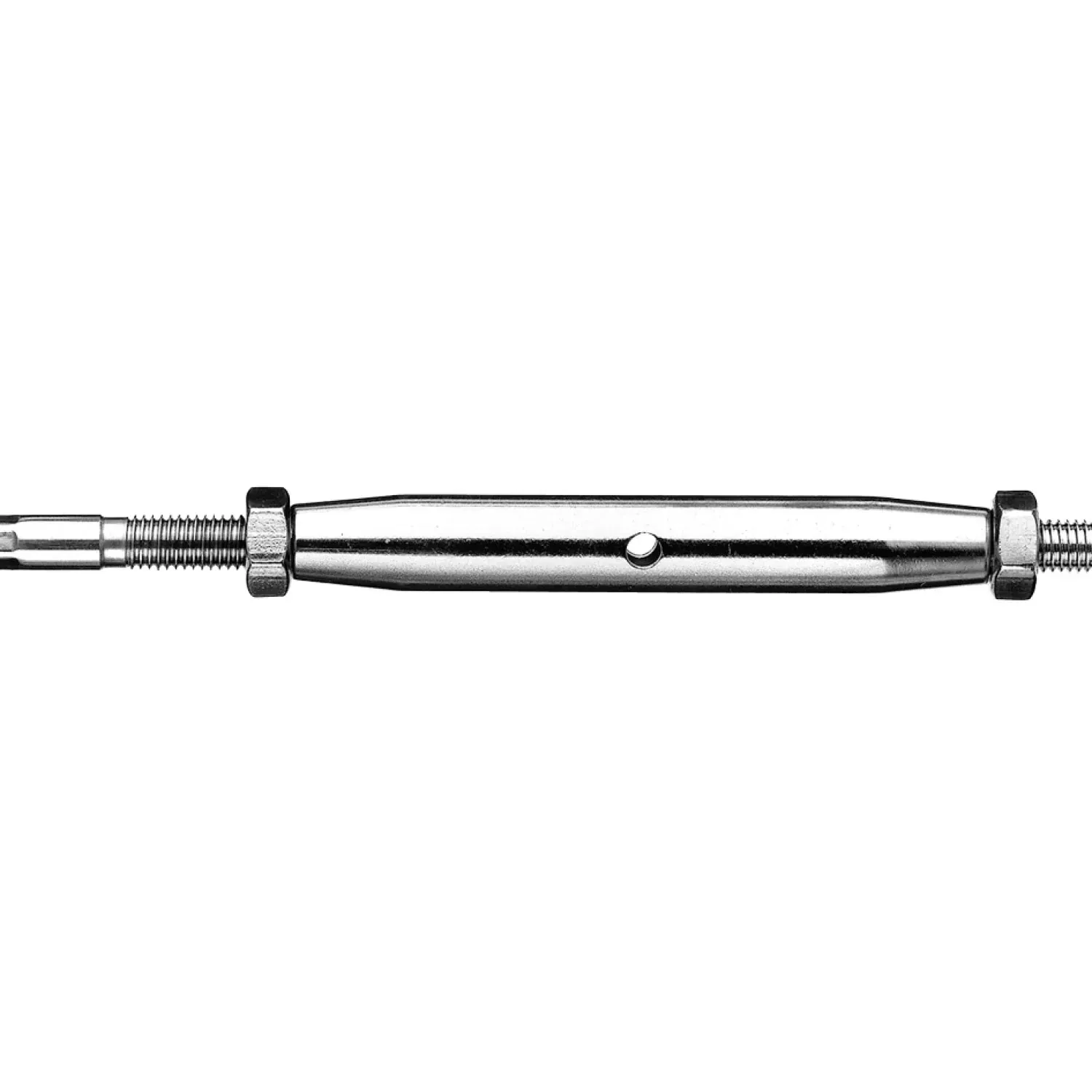 Turnbuckle with eye-end swaged