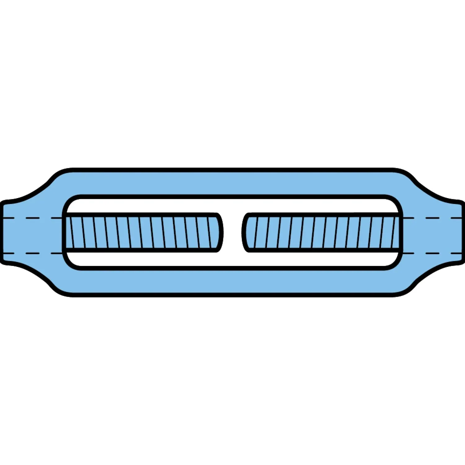 Turnbuckle with two eyes stainless steel