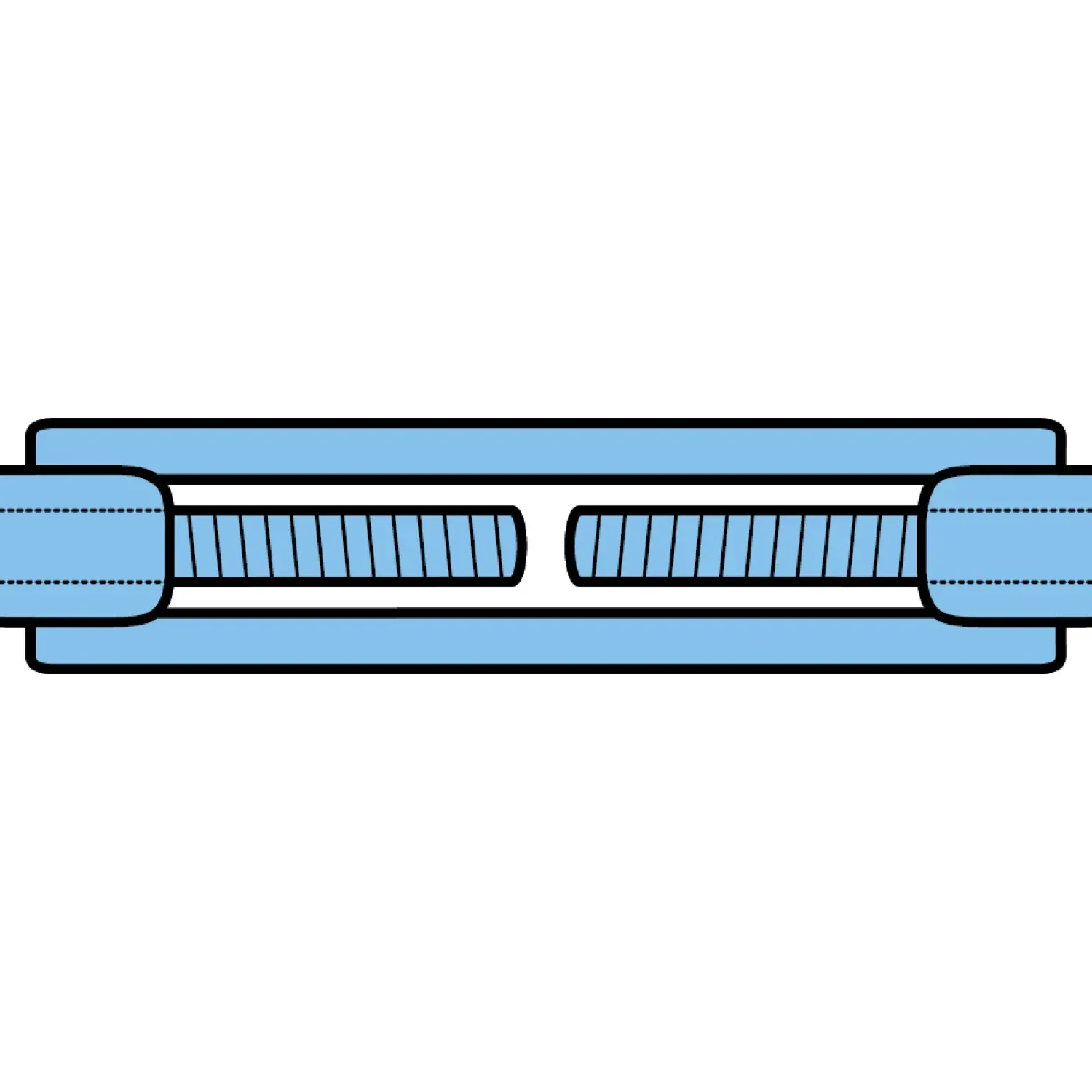 Turnbuckle with two hooks metrisch