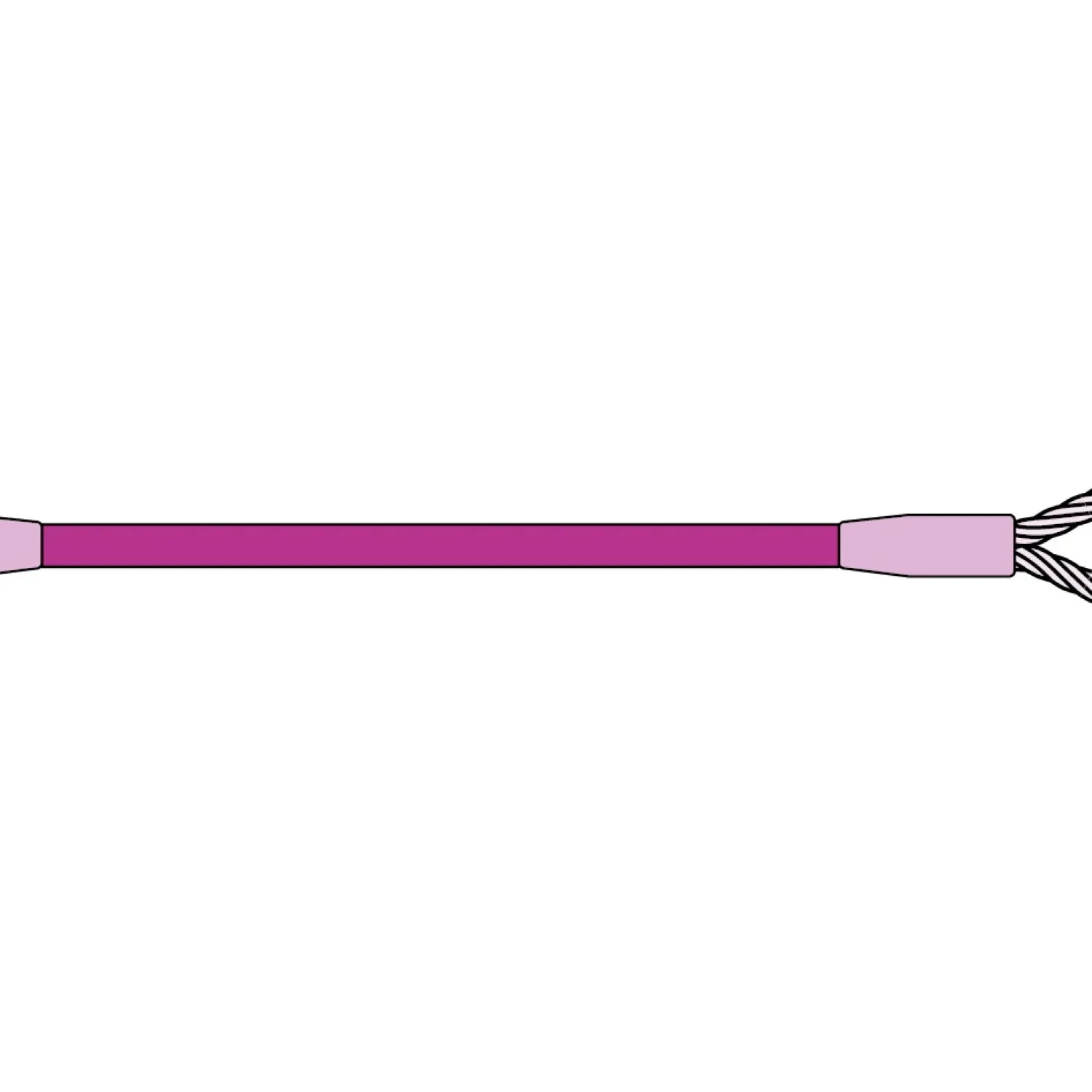 Welaki sling with locking device swaged and protective PVC tube