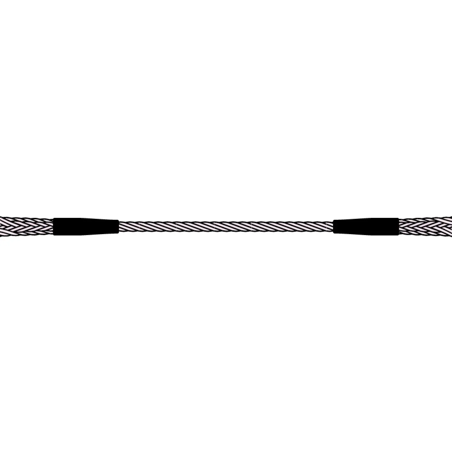 Wire rope sling loop with shrink-on tube on both ends spliced