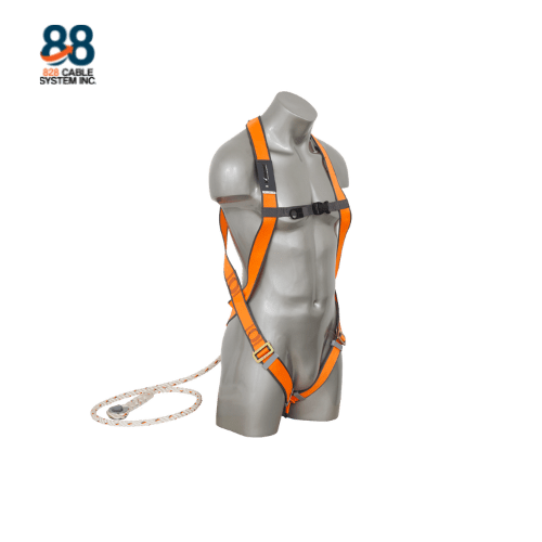 Essential Harness c/w 1.8m Restraint Lanyard 2-Point Adjustment, 1-Point Attachment