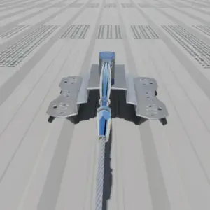 Horizontal Lifeline on Trapezoidal Roof